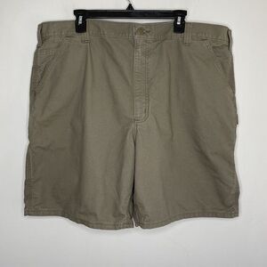 CARHARTT Work Shorts Mens 42 Brown Canvas Utility 100% Cotton B144